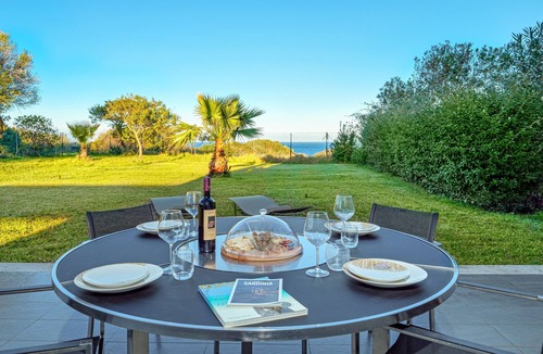Golfo Aranci Apartment | Spacious Apartment "Villa Marconi 6" with Sea View, Private Terrace & Garden