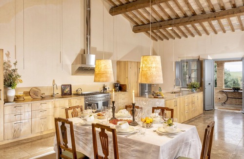 San Giovanni d'Asso Villa | Wonderful private villa with private pool, A/C, WIFI, TV, patio, panoramic view, close to Montalcino